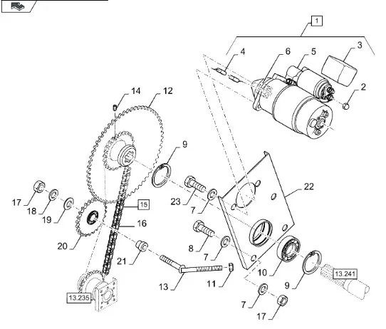 87539166 - Стартер реверса накл. кам. ТС5